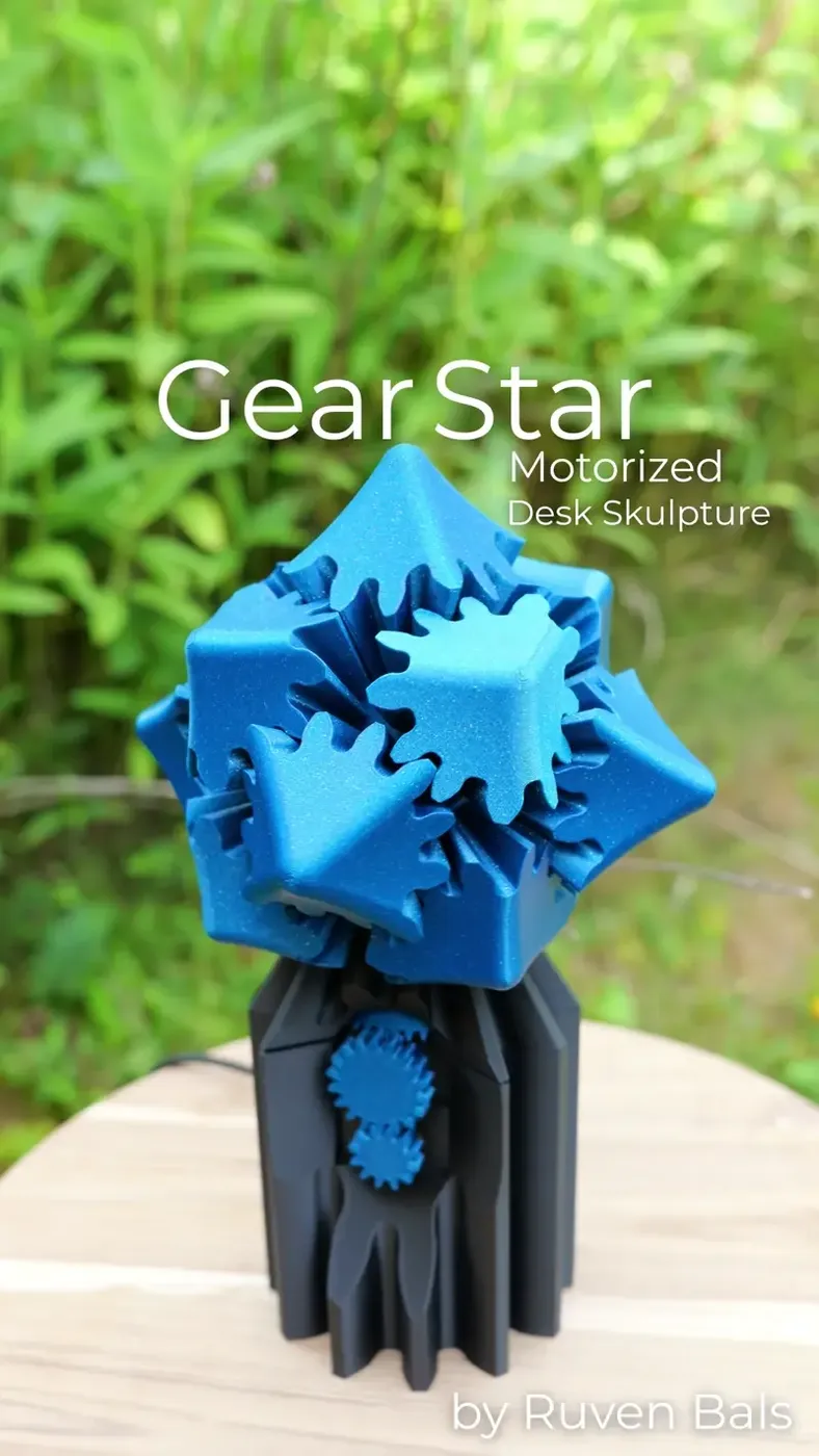 Gear Star Sreampunk Desk Sculpture