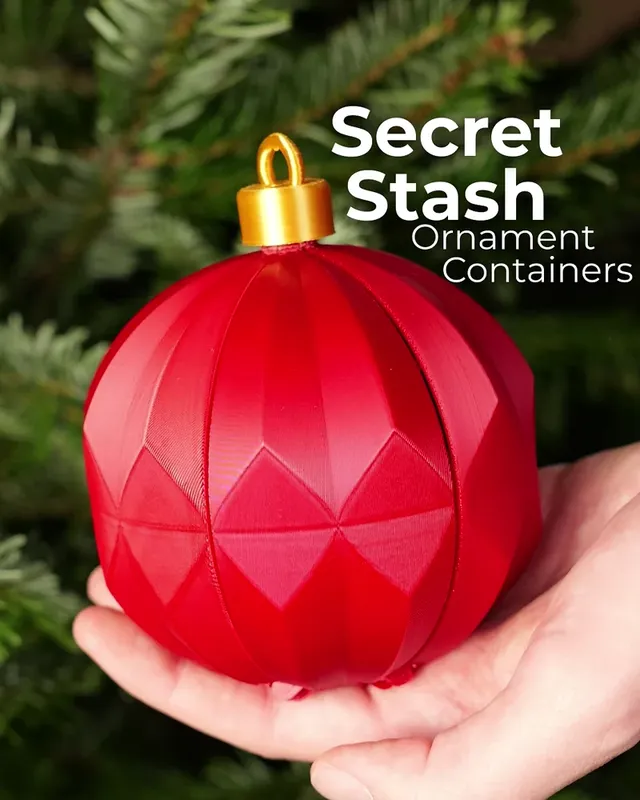 Secret Stash Christmas Tree Ornaments that can hold Gifts