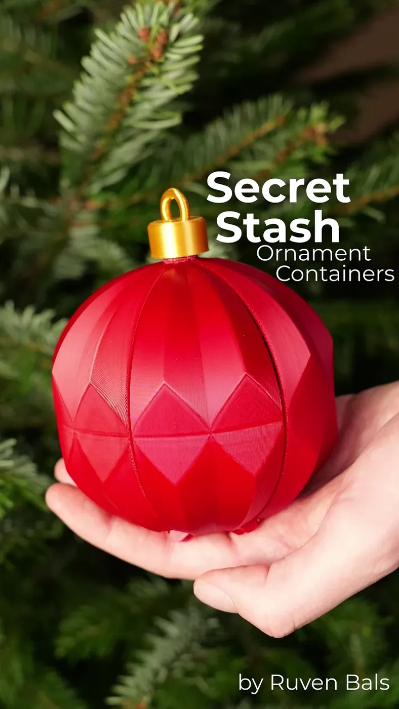 Secret Stash Christmas Tree Ornaments that can hold Gifts